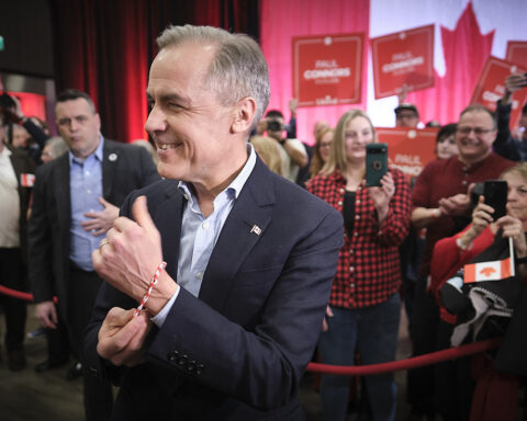 Mark Carney at election rally in St John's, Newfoundland May 23, 2025 Photo by Greg Locke.