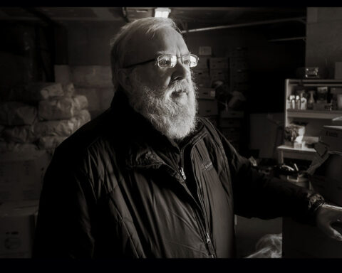 Egbert Walters, photographed in the warehouse of the Community Food Sharing Association by Greg Locke © 2018. - www.greglocke.com