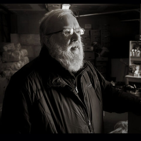 Egbert Walters, photographed in the warehouse of the Community Food Sharing Association by Greg Locke © 2018. - www.greglocke.com